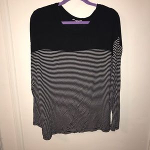 Black and White Striped Long Sleeve